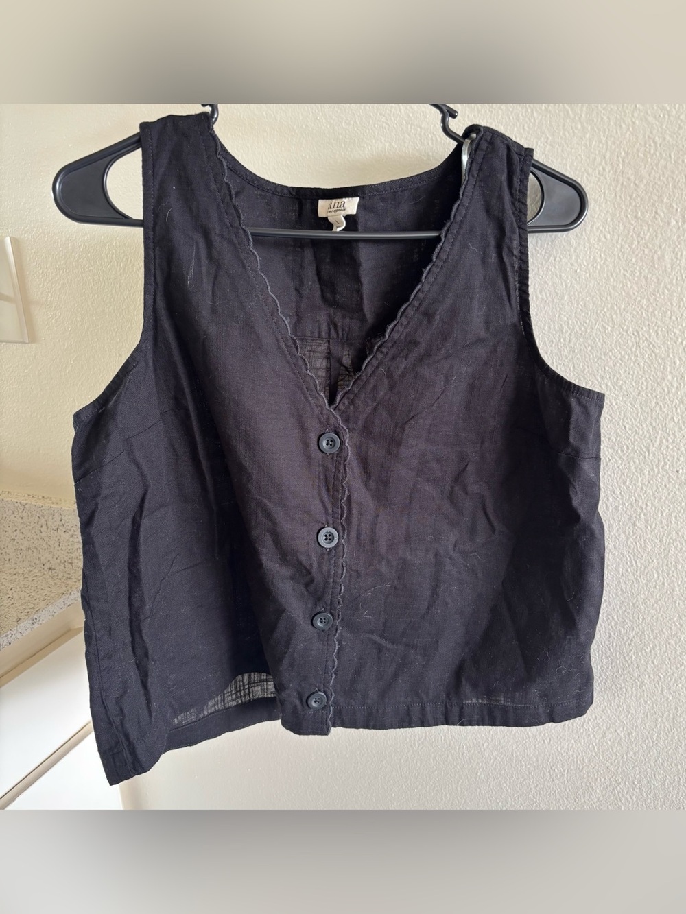 Black tank top